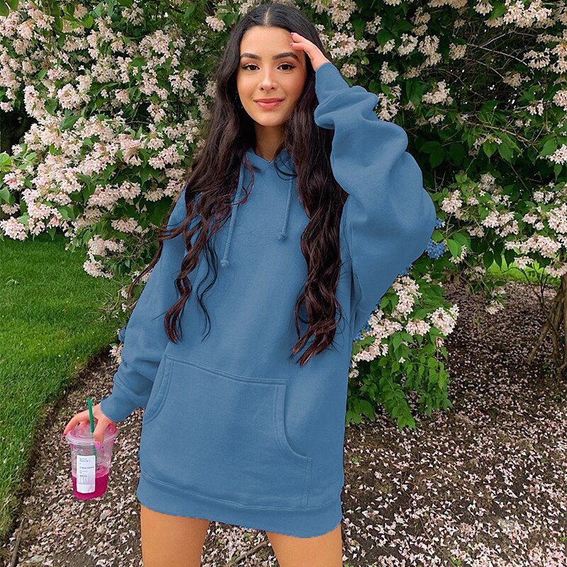 Long Plus size Hooded Harajuku Sweatshirt