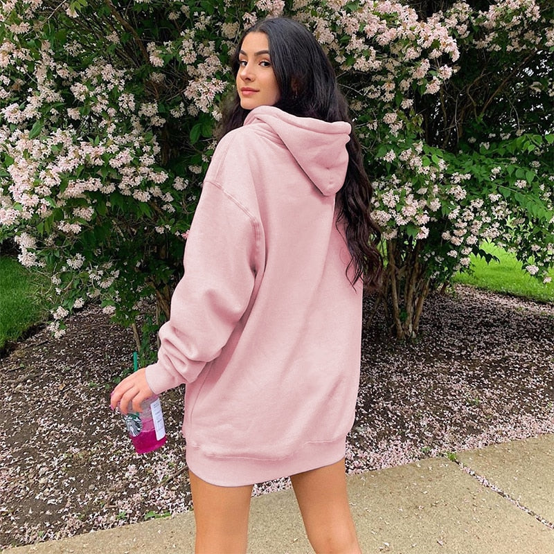 Long Plus size Hooded Harajuku Sweatshirt