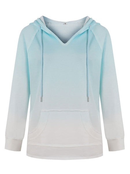 Long Sleeve Drawstring Hooded Sweatshirt With Pockets
