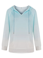 Long Sleeve Drawstring Hooded Sweatshirt With Pockets