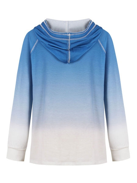Long Sleeve Drawstring Hooded Sweatshirt With Pockets