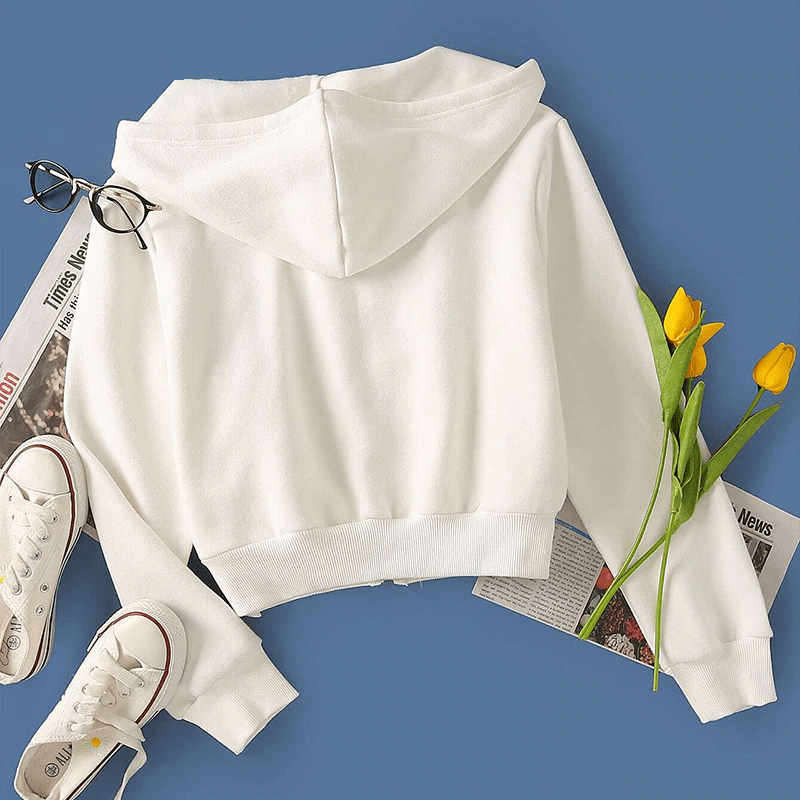 Long Sleeve Solid Casual Sweatshirts