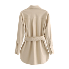 Long Sleeve Streetwear Solid Coat