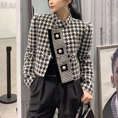 Long Sleeve Vintage Patchwork Short Jacket