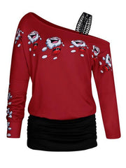 Long Sleeves Polyester Printed Sweater T Shirt