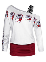 Long Sleeves Polyester Printed Sweater T Shirt