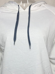Long Sleeves Stripes Cotton Hooded Sweatshirt