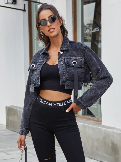 Loose Denim Long Sleeve Jacket