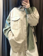 Loose Long Sleeve Cotton Coat