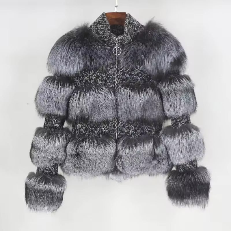 Luxury High Quality Real Raccoon Fur Coat Outwears