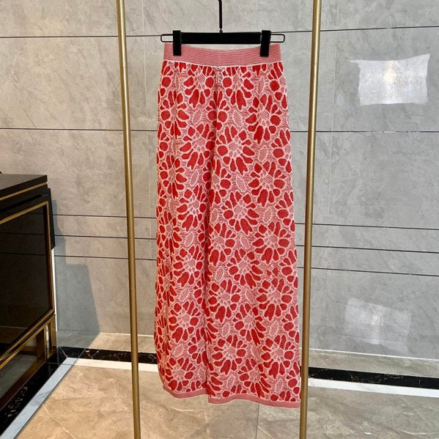 Luxury High Set Hollow Out Outfits leg Pants Cardigan