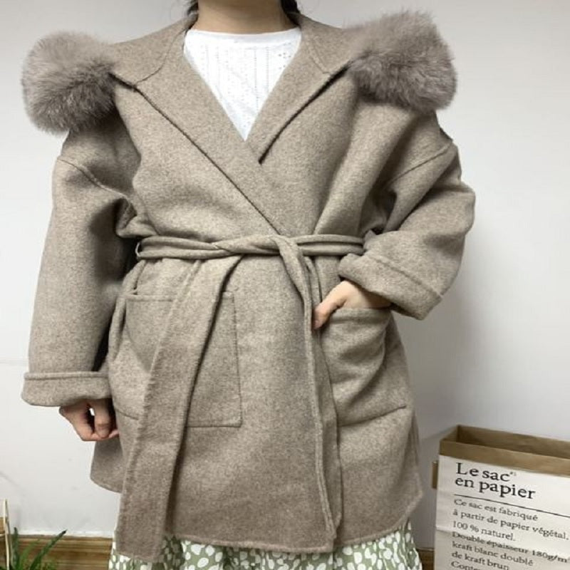 Luxury Oversized Real Fox Fur Hooded coats