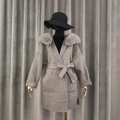Luxury Oversized Real Fox Fur Hooded coats