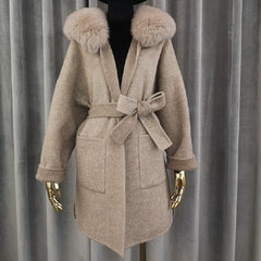Luxury Oversized Real Fox Fur Hooded coats