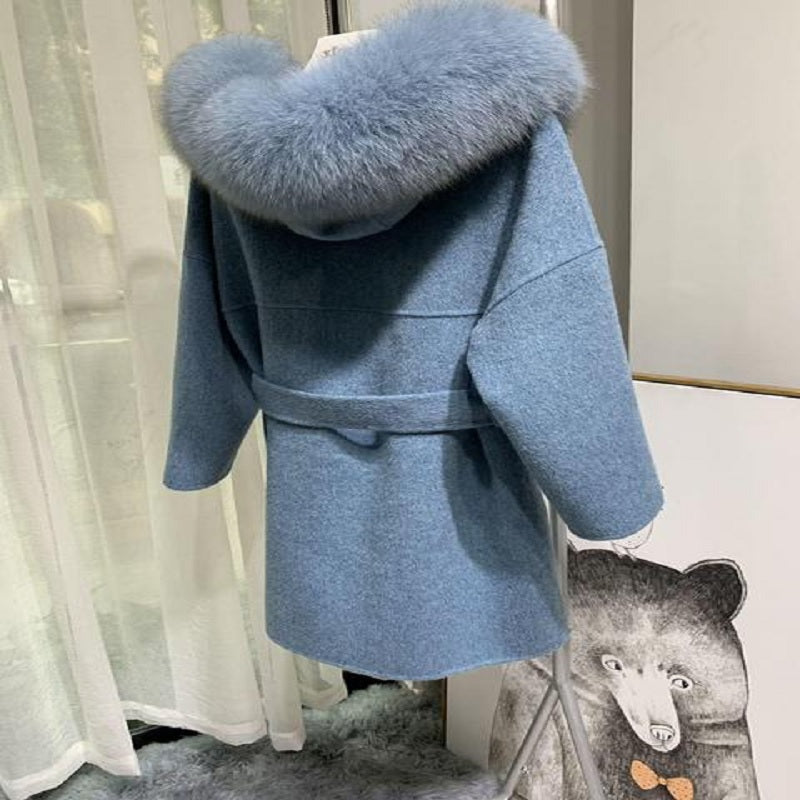 Luxury Oversized Real Fox Fur Hooded coats