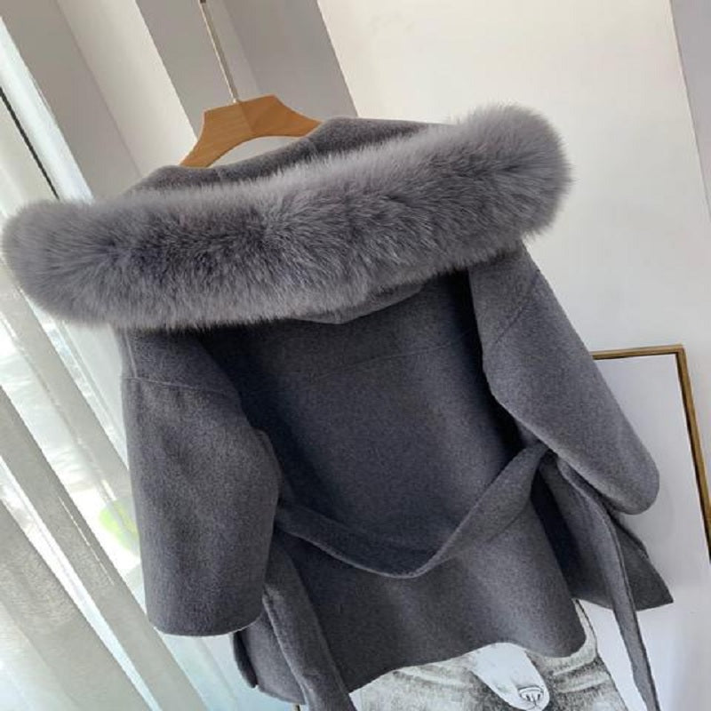 Luxury Oversized Real Fox Fur Hooded coats