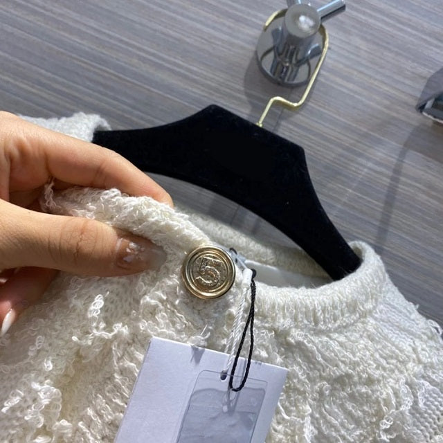 Luxury designer High Long Sleeve letter buttons Sweaters Cardigan