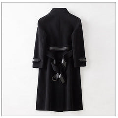 Mid-length Single-breasted Wool Cashmere Blend Coat