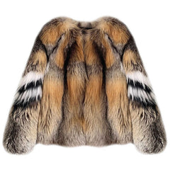 Natural Fox Fur Coat Fur One Fashion Jacket