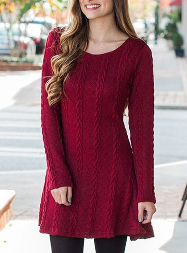 Neutral Tones Short Dress Sweater