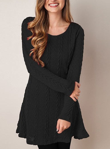 Neutral Tones Short Dress Sweater