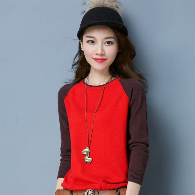 Fashion Loose Bottoming Top Low Collar Sweater