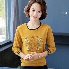New Middle Aged Long Sleeves Short Bottoming Shirts Sweaters.