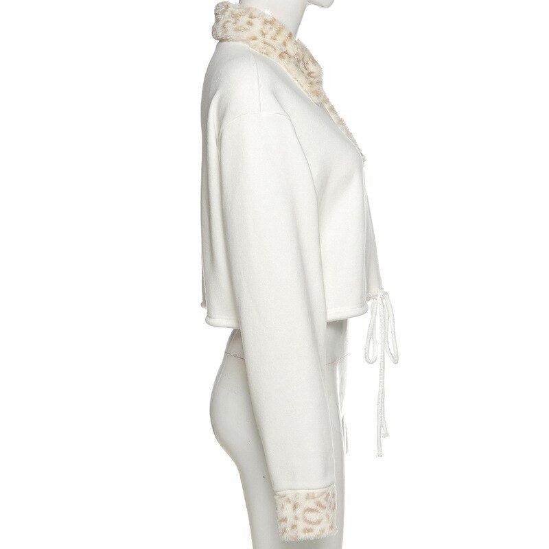 New Plus Fleece Collar Navel Loose Sweatshirt