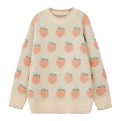 New Retro Loose Sweet Lazy Wind Thick Knitted Pullover Sweater
