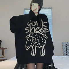 O-Neck Full Sleeve Little Sheep Element Knit Sweater