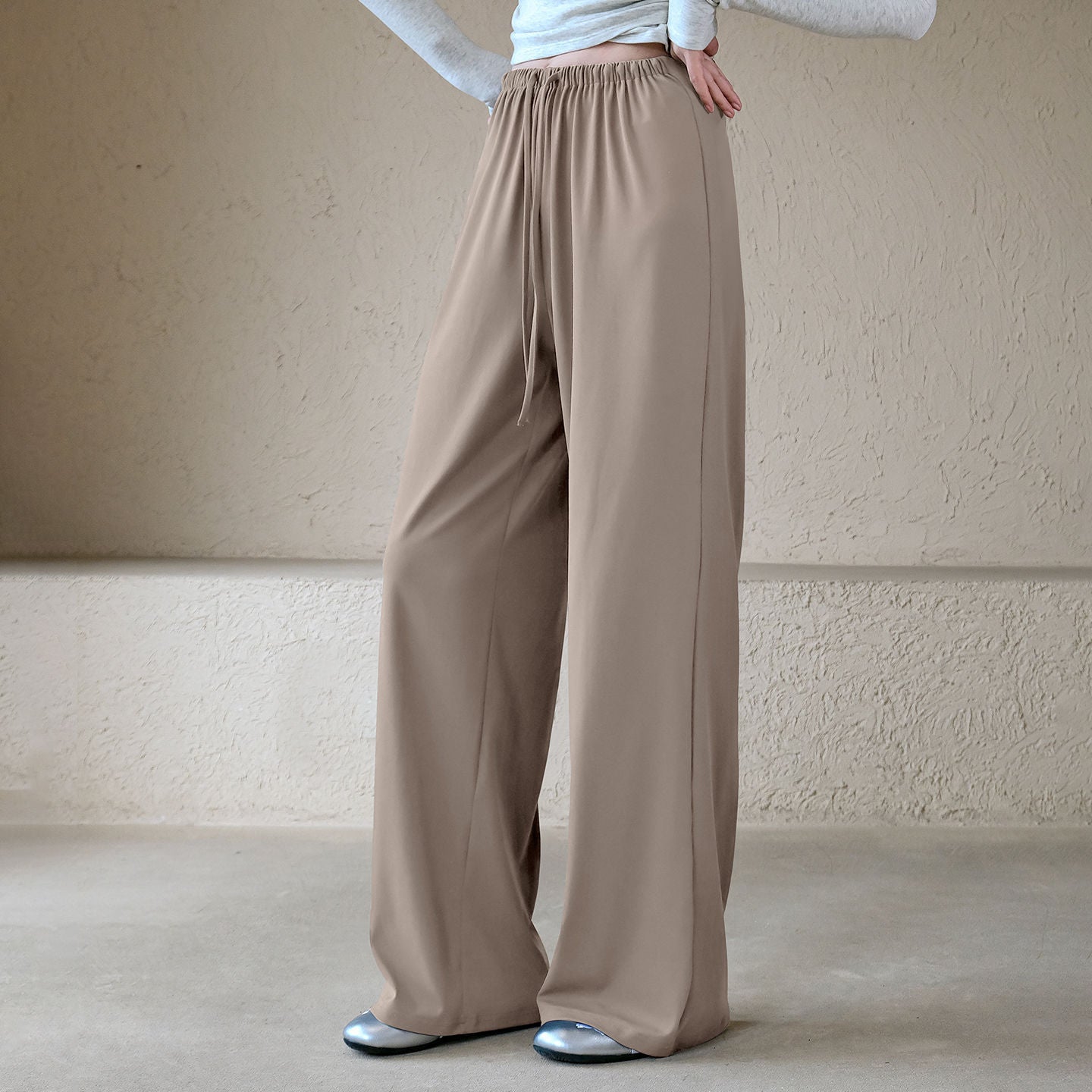 Slimming loose and comfortable straight-leg sports trousers
