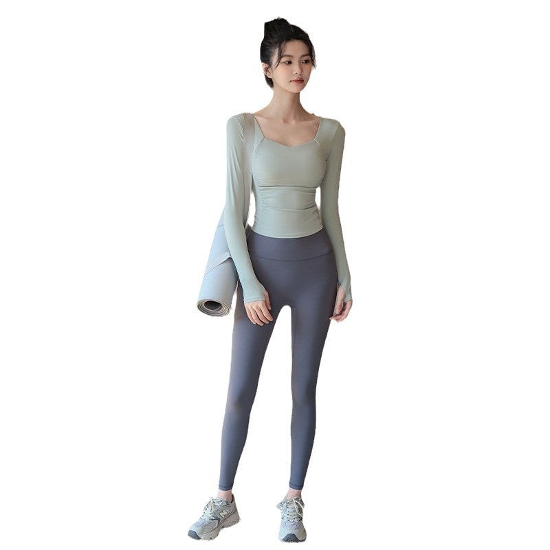 Elegant Square Neck Sports Top