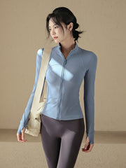 Fleece stand collar jacket
