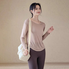 Loose breathable long-sleeve cover-up