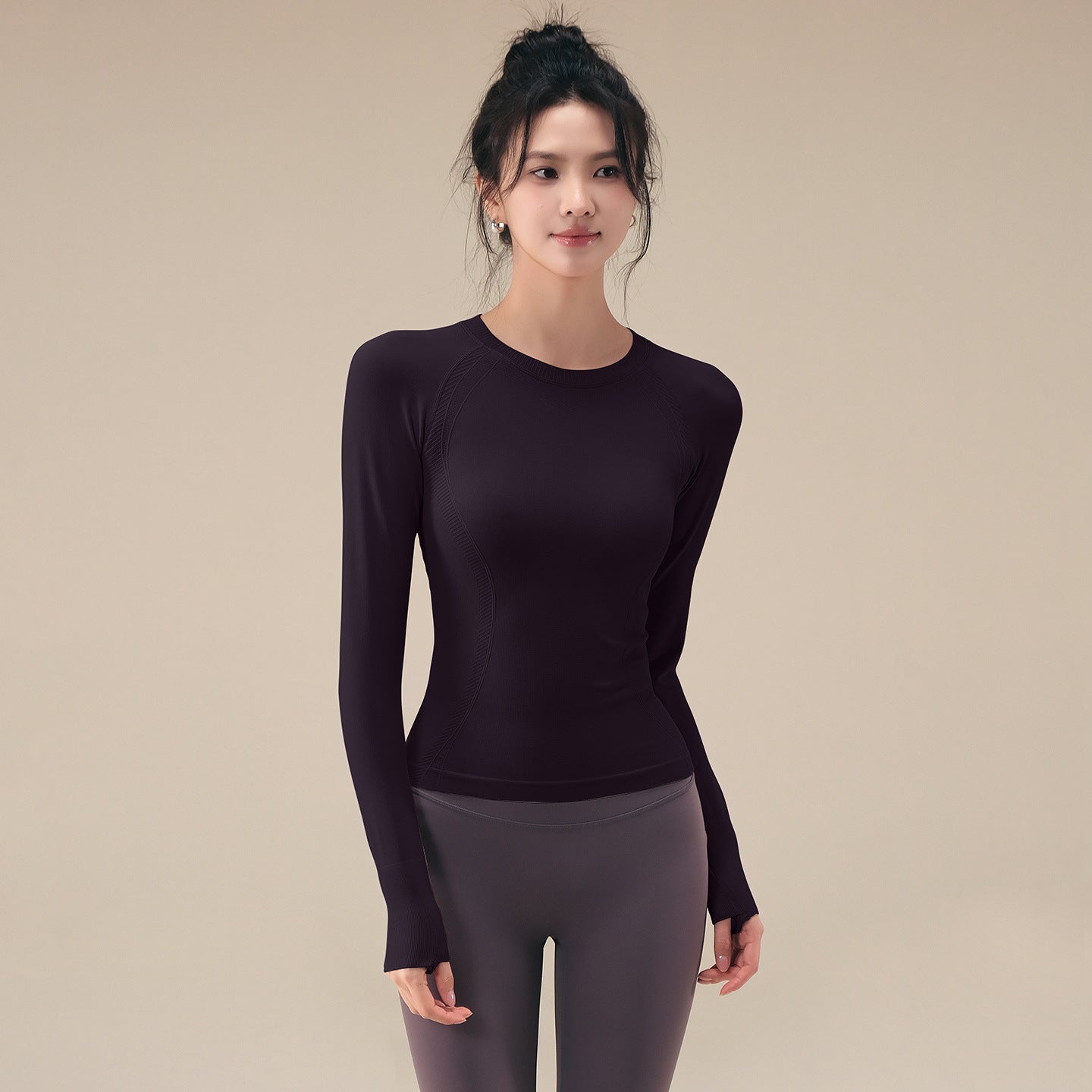 Slim slim and high-elastic sports T-shirt