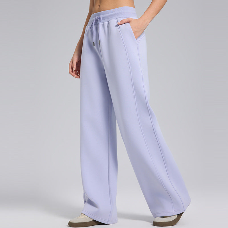 Autumn and winter new high-end lazy and loose drape sports slacks