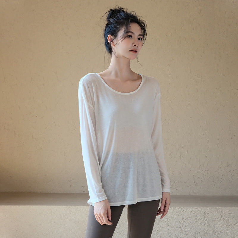 Breathable Yoga Long-Sleeve Cover-Up