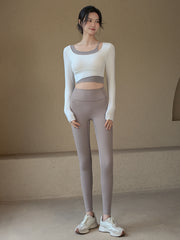 Fake two-piece long sleeves