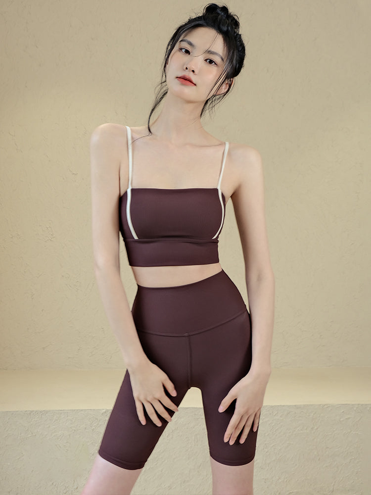 Thin strap fitness bra