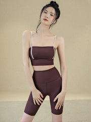 Thin strap fitness bra
