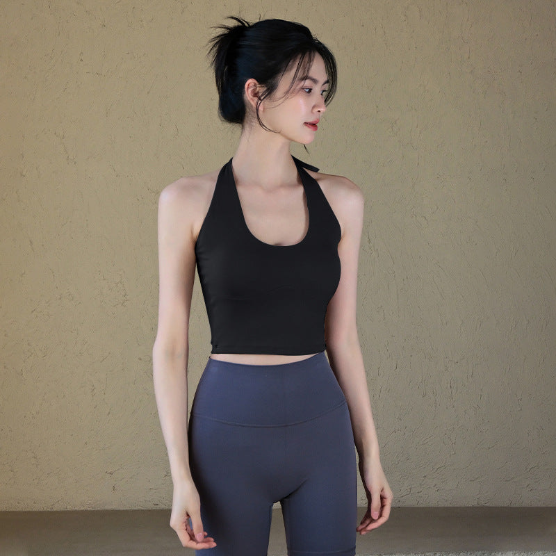 High-quality all-in-one running fitness halterneck beautiful back bra
