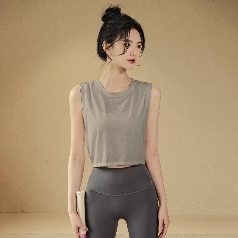 Sleeveless cover-up quick-drying fitness sports vest