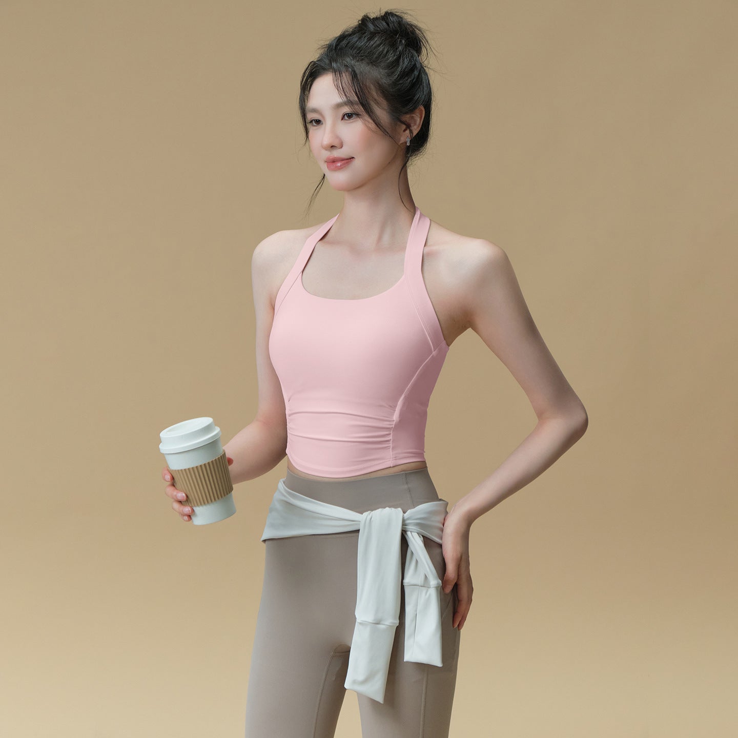 All-in-one sports vest running fitness bra
