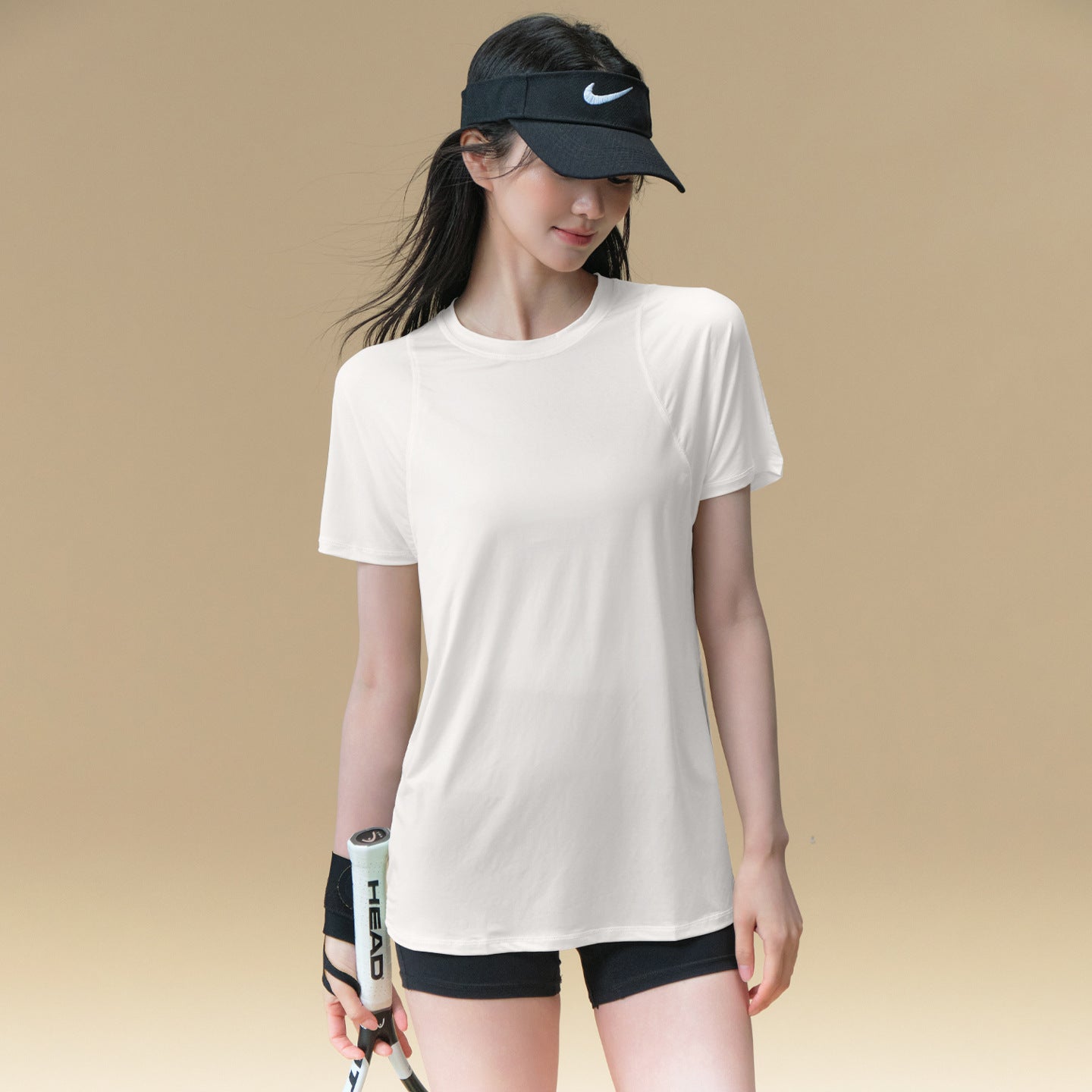 New loose yoga short-sleeved cover-up
