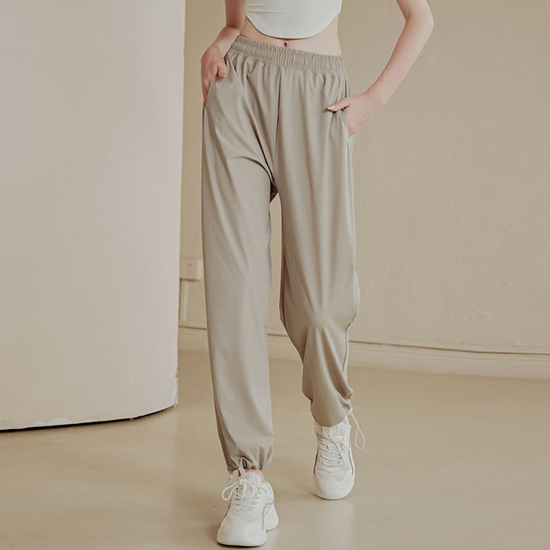 Loose drape, Quick-drying high-waisted yoga pants