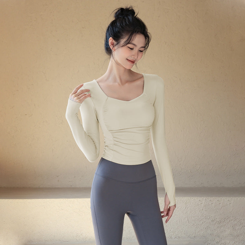Elegant Square Neck Sports Top