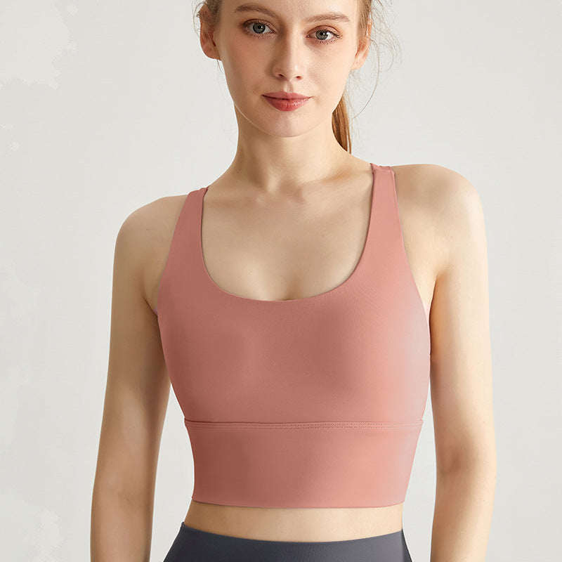 Cross beauty strap chest pad sports vest