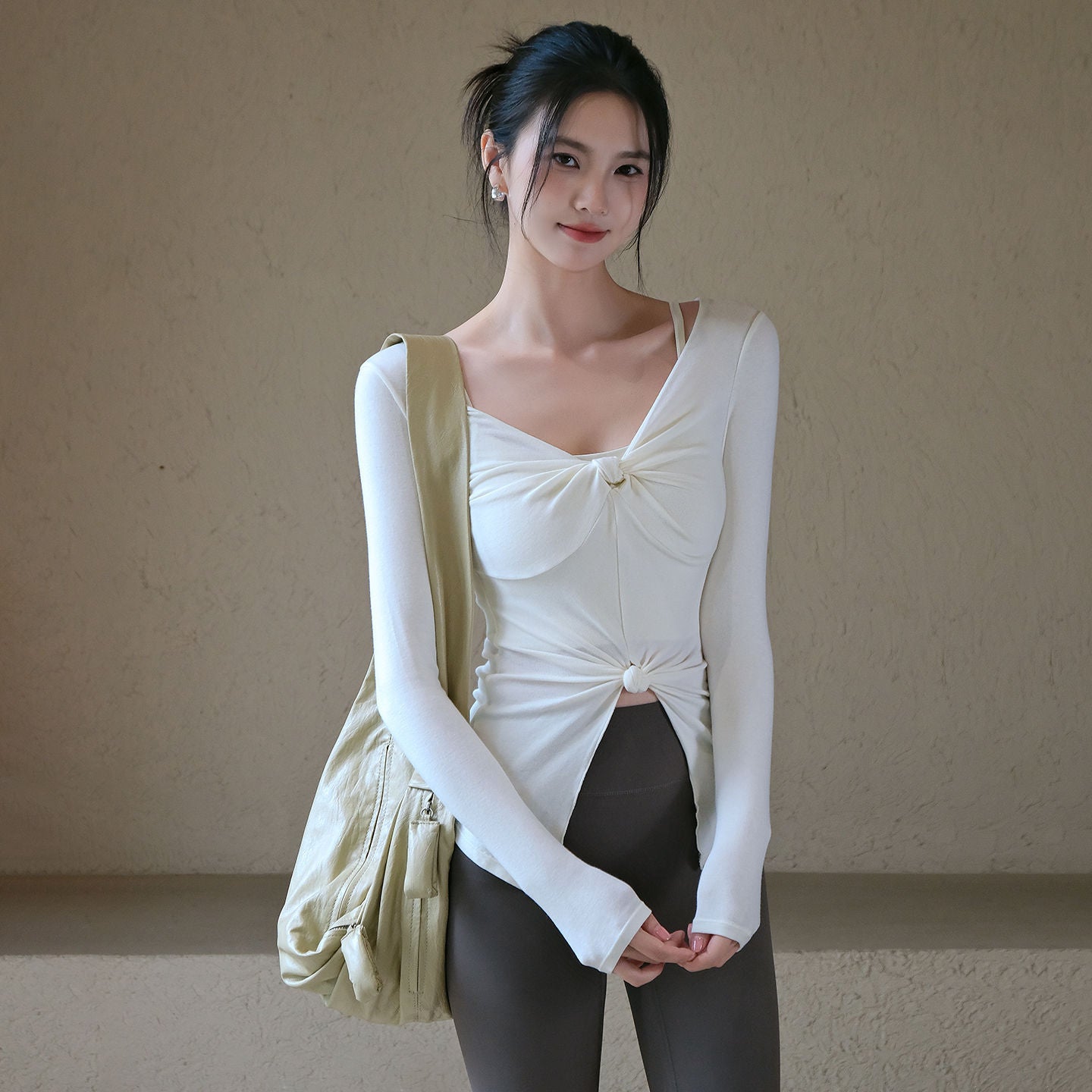 Autumn new high-elasticity breathable running sports T-shirt