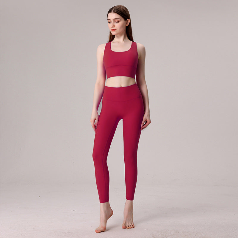 Crossed strap tight two-piece set