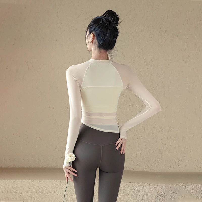 Slim-Fit Mesh Long Sleeve